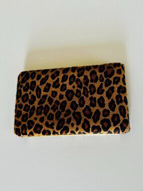 Abas Cache Wallet in calf hair (leopard print)
